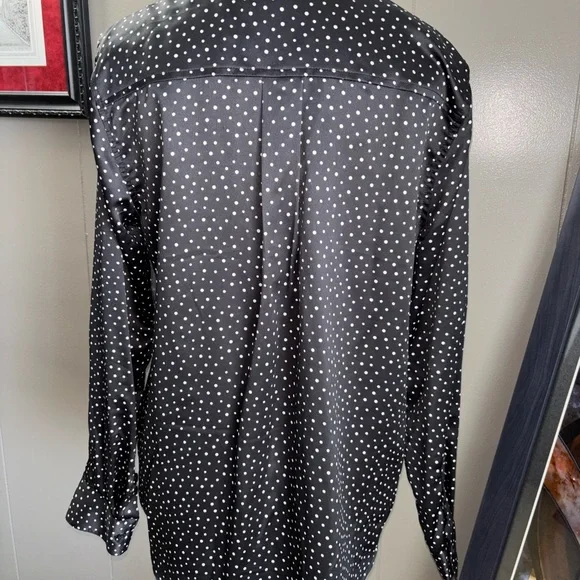 Gloria Vanderbilt Black and White Polka Dot women’s Shirt. - Picture 11 of 16